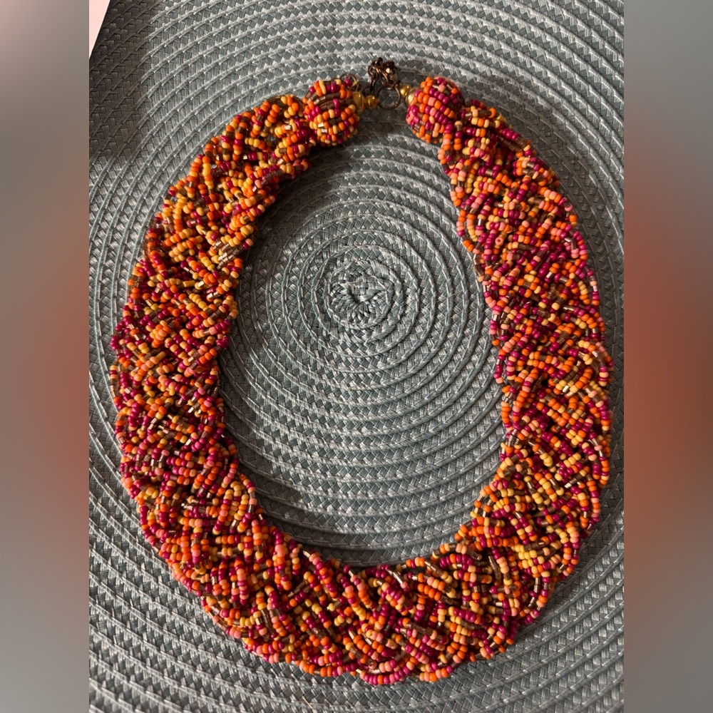 Gorgeous Seed Bead Braided Necklace